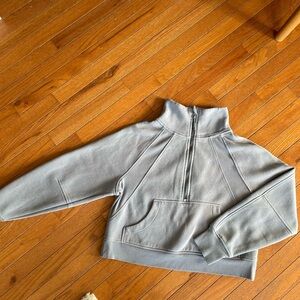 Danskin Gray Quarter Zip Pullover Sweatshirt Athleisure Size M